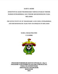 Image of Efektivitas asam traneksamat menggunakan teknik injeksi intradermal dan teknik microneedling pada melasma