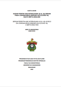 Image of Kadar feritin dan interleukin-1b (il-1b) serum pada coronavirus disease 2019 (covid-19); suatu meta-analisis