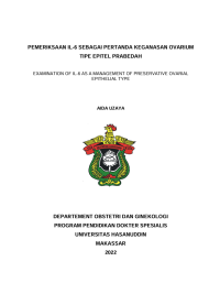 Image of Pemeriksaan il-6 sebagai pertanda keganasan ovarium tipe epitel prabedah