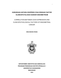 Image of Hubungan antara ekspresi cd44 dengan faktor klinikopatologis kanker endometrium