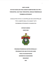 Image of Status koagulasi pada subjek diabetes melitus tipe 2 terkontrol dan tidak terkontrol dengan pemeriksaan tromboelastrografi