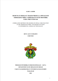 Image of Hubungan derajat traksi medulla spinalis di throkalumbal terhadap fungsi motorik pada tikus wistar