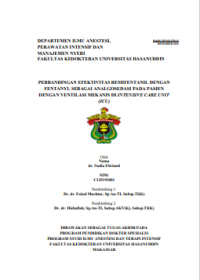 Image of Perbandingan efektivitas remifentanil dengan fentanyl sebagai analgosedasi pada pasien dengan ventilasi mekanis di intensive care unit (icu)