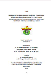 Image of Pengaruh intervensi kombinasi repetitive transcranial magnetic stimulation dan repetitive peripheral magnetic stimulaion terhdapa perubahan skala nyeri pada pasien nyeri punggung bawah kronik
