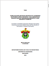 Image of Korelasi skor michigan neuropathy screening instrument (mnsi) indonesia yang dimodifikasi dengan derajat keparahan neuropati pada neuropati diabetes