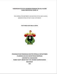 Image of Hubungan status vaksinasi dengan gejala klinis pada penyintas covid-19