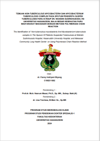 Image of Temuan non-tuberculous mycobacteria dan mycobacterium tuberculosis complex pada sputum penderita suspek tuberculosis paru di rsup dr. wahidoin sudirohusodo, rs universitas hasanuddin, balai besar kesehatan paru masyarakat makassar dengan metode polymerase chain reaction