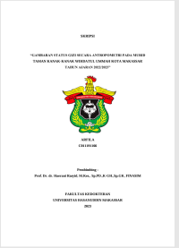 Image of Gambaran status gizi secara antropometri pada murid taman kanak-kanak wihdatul ummah kota Makassar tahun ajaran 2022/2023