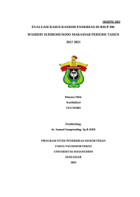 Image of Evaluasi kasus kangker pankreas diRSUP dr. wahidin sudirohusodo makassar periode tahun 2017-2021