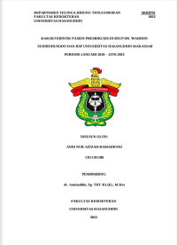 Image of Karakteristik pasien presbikusis di RSUP dr. wahidin sudirohusodo dan RSP universitas hasanuddin makassar periode januari 2018-juni 2022