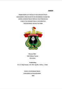 Image of Perbandingan tingkat kecemasan pada mahasiswa program studi pendidikan dokter umum, kedokteran hewan dan psikologi fakultas kedokteran universitas hasanuddin angkatan 2020