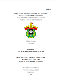 Image of Korelasi tekanan darah sistolik dan diastolik dengna kejadian disfungdi ereksi di rsup wahidin sudirohusodo makassar periode januari - desember 2021