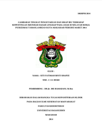 Image of Gambaran tingkat pengetahuan dan sikap ibu terhadap kepentingan imunisasi dasar lengkap pada anak di wilayah kerja puskesmas tamalanrea kota makassar periode maret 2014