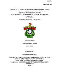 Image of Studi karakteristik penderita nyeri kepala tipe tegang pasien rawat jalan di hospital raja perempuan zainab (II), kelatan, malaysia periode januari -  juni 2013