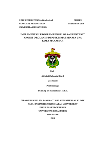Image of implementasi program pengelolaan penyakit kronis (prolanis) di puskesmas minasa UPA kota makassar