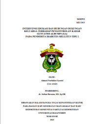 Image of Intervensi edukasi dan hubungan dukungan keluarga terhadap pengontrolan kadar glycated albumin (ga) pada penderita diabetes mellitus tipe 2