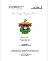 Image of Laporan kepaniteraan klinik puskesmas tamalanrea periode 4-9 mei 2015