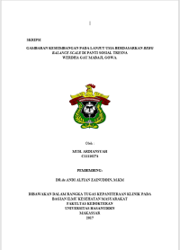 Image of gambaran keseimbangan pada lanjut usia berdasarkan berg balance scale di panti sosial tresna werdha gau mabaji, gowa