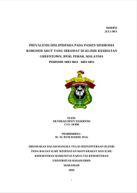 Image of Prevalensi  dislipidema pada pasien sindroma koroner akut yang dirawat di klinik kesihatan greentown, ipoh, perak, malaysia periode mei 2014-mei2015