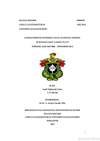 Image of Karakteristik penderita batu kandung empedu di rumah sakit gading pluit periode januari 2000 - desember 2013