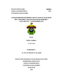 Image of Karakteristik Penderita Kusta Rawat Inap Di RS DR. Tadjuddin Chalid Makassar Periode 1 Januari 2015 - 31 Desember 2015