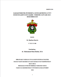 Image of Karakteristik Pasien Ostearhtritis Lutut Di RSUD Kabupatn Barru Periode Januari 2014- Desember 2015