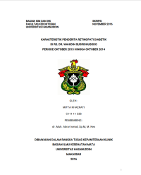 Image of Karakteristik Penderita Retinopati Diabetik Di RS. DR. Wahidin Sudirohusodo Periode Oktober 2013 Hingga Oktober 2014