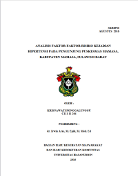 Image of Analisis Faktor-Faktor Risiko Kejadian Hipertensi Pada Pengunjung Puskesmas Mamasa, Kabupaten Mamasa, Sulawesi Barat