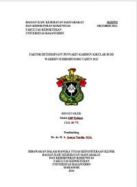 Image of Faktor determinant penyakit kardiovaskular di rs wahidin sudirohusodo tahun 2013