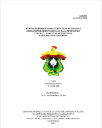 Image of Hubungan indeks massa tubuh dengan tingkat kebugaran kardiovaskular pada mahasiswa tingkat 1 fakultas kedokteran universitas hasanuddin