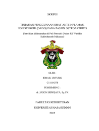 Image of Tinjauan penggunaan obat anti inflamasi non steroid (oains) pada pasien osteoartritis