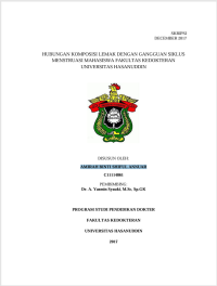Image of Hubungan komposisi lemak dengan gangguan siklus menstruasi mahasiswi fakultas kedokteran universitas hasanuddin.