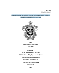 Image of Karakteristik penderita tumor mata di RSUP Dr. Wahidin Sudirohusodo periode 2014–2016