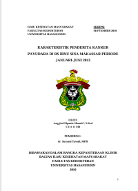 Image of Karakteristik Penderita Kanker Payudara Di RS Ibnu Sina Makassar Periode Januari-Juni 2013