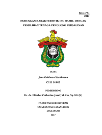 Image of Hubungan karakteristik ibu hamil dengan pemilihan tenaga penolong persalinan
