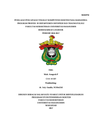 Image of Penilaian pencapaian tingkat kompetensi dokter pada mahasiswa program profesi di departemen ortopedi dan traumatologi fakultas kedokteran universitas hasanuddin berdasarkan logbook periode 2016–2017