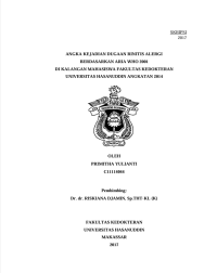 Image of Angka kejadian dugaan rinitis alergi berdasarkan aria who 2001 di kalangan mahasiswa fakultas kedokteran universitas hasanuddin angkatan 2014