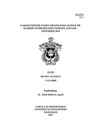 Image of Karakteristik pasien meningioma di RSUD dr. wahidin sudirohusodo periode januari-desember 2016