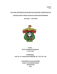 Image of Analisis distribusi rinosinusitis kronis terinfeksi di rumah sakit mitr husada makassar periode juni 2015 - juni 2016