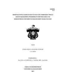 Image of Hubungan pola makan dan status gizi terhadap tinggi badan mahasiswa pendidikan dokter fakultas kedokteran universitas hasanuddin angkatan 2017