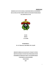 Image of Hubungan status sosial ekonomi dengan kejadian kecacingan pada siswa sekolah dasar di makassar sulswesi selatan