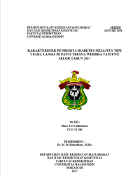 Image of Karakteristik Penderita Diabetes Melitus Tipe 2 Pada Lansia Di Panti Tresna Werdha Tanjung Selor Tahun 2017