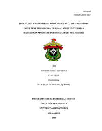 Image of Prevalensi hiperurisemia pada pasien batu saluran kemih dan karakteristiknya di rumah sakit universitas hasanuddin makassar periode januari 2016-juni 2017