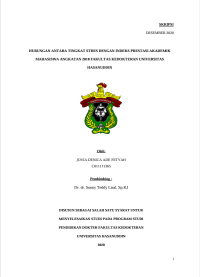 Image of Hubungan antara tingkat stres dengan indeks prestasi akademik mahasiswa angkatan 2018 fakultas kedokteran universitas hasanuddin