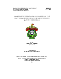 Image of Karakteristik penderita asma bronkial dewasa yang dirawat inap di rsud labuang baji makassar periode januari–desember 2013