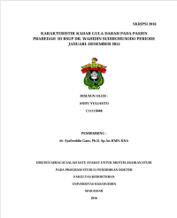 Image of Karakteristik kadar gula darah pada pasien prabedah di rsup dr. wahidin sudirohusodo periode januari–desember 2015