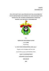 Image of Pola Penyakit Dan Lama Perawatan Pada Anak Di Rawat Inap i Departemen Ilmu Kesehatan Anak Di Rumah Sakit Umum Pusat DR. Wahidin Sudirohusodo Makassar Periode Januari Hingga Dsember 2017