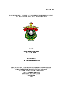 Image of Karakteristik penderita tuberkulosis paru di puskesmas kulisusu kab.buton utara tahun 2012-2013