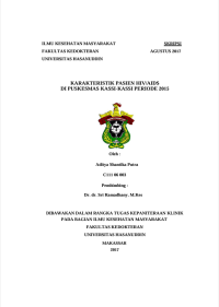 Image of Karakteristik pasien hiv/aids di puskesmas kassi-kassi periode 2015
