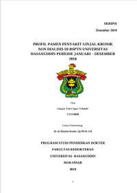 Image of Profil Pasien Penyakit Ginjal Kronik Non Dialisis Di RSPTN Universitas Hasanuddin Periode Januari-Desember 2018